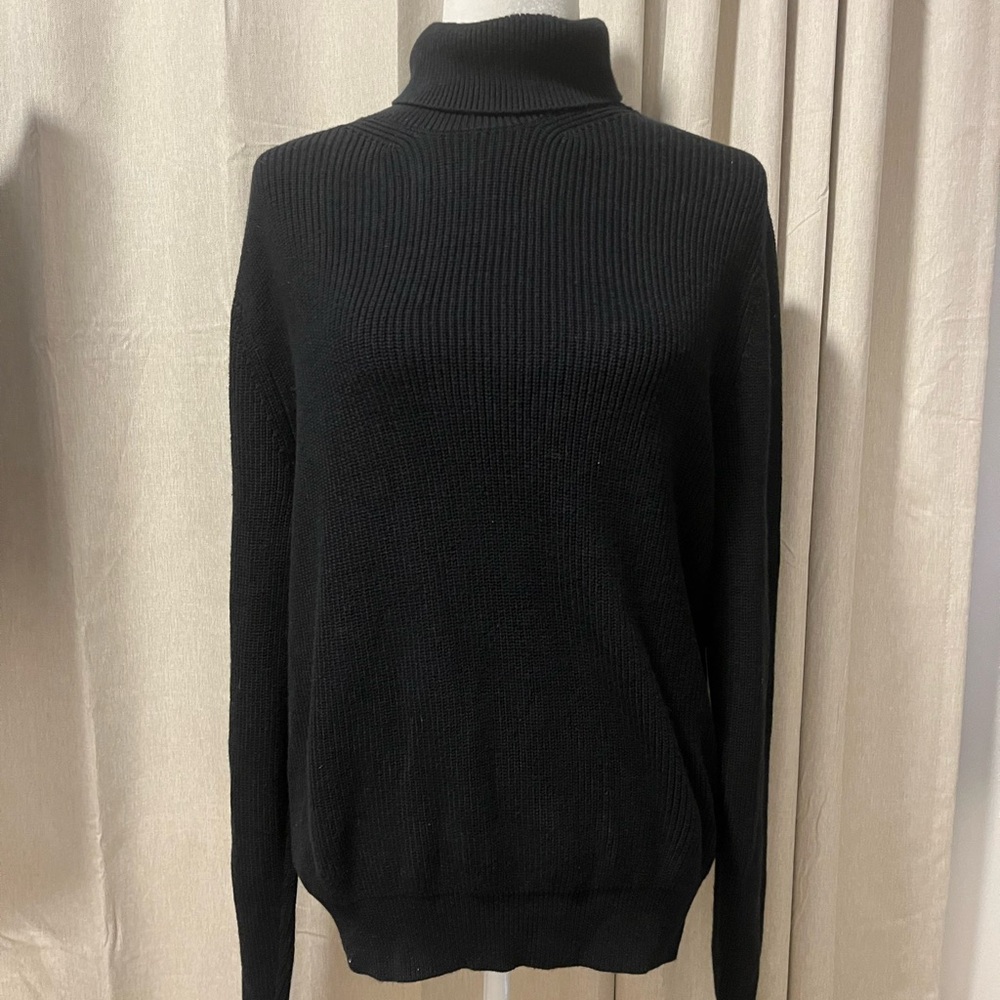 Buck Mason Men’s Black Turtleneck Sweater